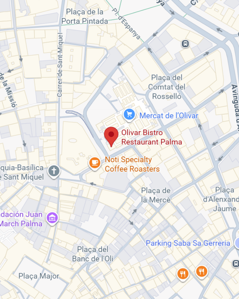 Restaurant Palma Map