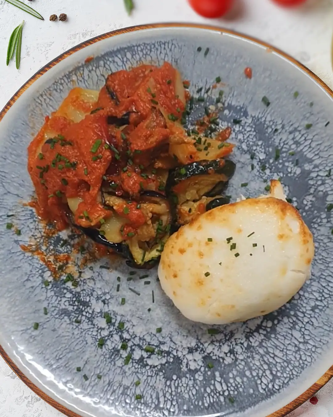 Cod au gratin with aioli