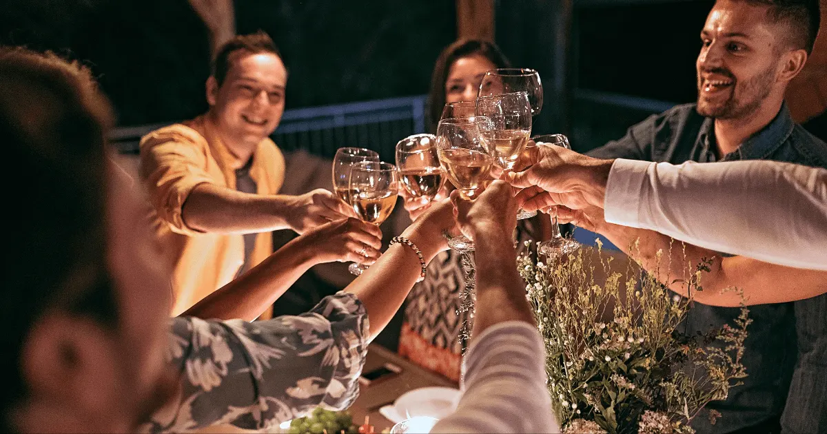 Group dining at Olivar Bistro inside Mercat de l'Olivar, Palma de Mallorca